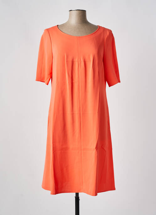 Robe mi-longue orange LUISA CERANO pour femme