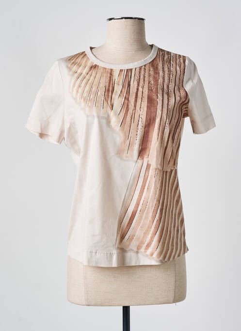 T-shirt beige LUISA CERANO pour femme
