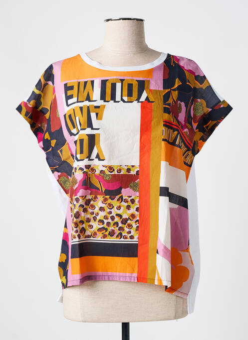 T-shirt orange LUISA CERANO pour femme