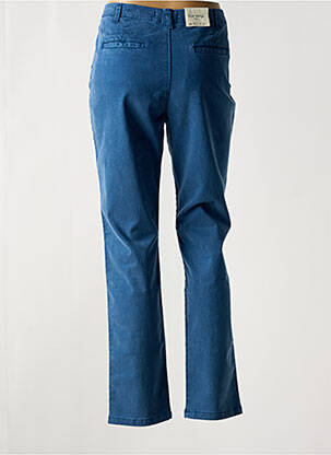 Pantalon chino tissage popeline taille normale bleu NICE THINGS femme