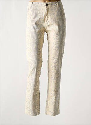 Pantalon slim stretch taille normale beige MAYJUNE femme