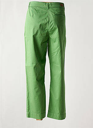 Pantalon droit tissage popeline taille normale vert NICE THINGS femme