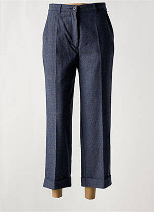 Pantalon 7/8 fermeture zippée sous rabat boutonné taille normale bleu HARRIS WILSON femme