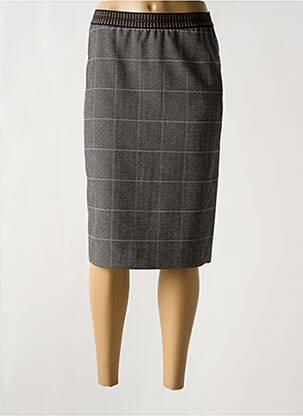 Jupe mi-longue taille normale noir LUISA CERANO femme