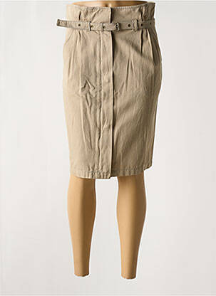 Jupe mi-longue taille normale beige MAX MARA femme