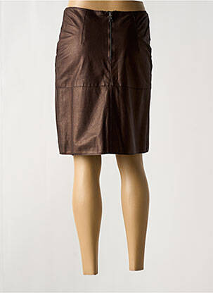 Jupe mi-longue taille normale marron LUISA CERANO femme