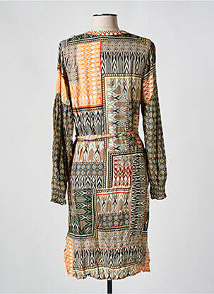 Robe courte manches longues manches longues beige GEISHA femme
