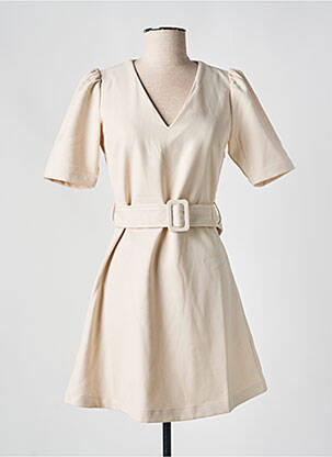 Robe courte manches courtes manches courtes beige MOLLY BRACKEN femme