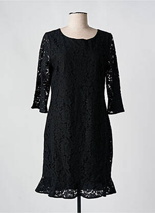 Robe courte manches 3/4 manches 3/4 noir ESQUALO femme