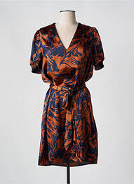 Robe courte manches courtes manches courtes marron LPB femme
