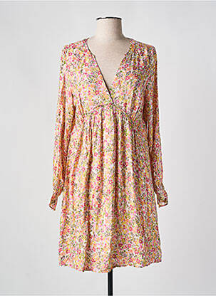 Robe courte manches longues manches longues jaune LPB femme