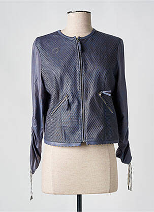 Veste casual col rond gris EVA KAYAN femme