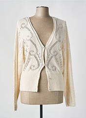 Gilet manches longues beige CREAM pour femme seconde vue