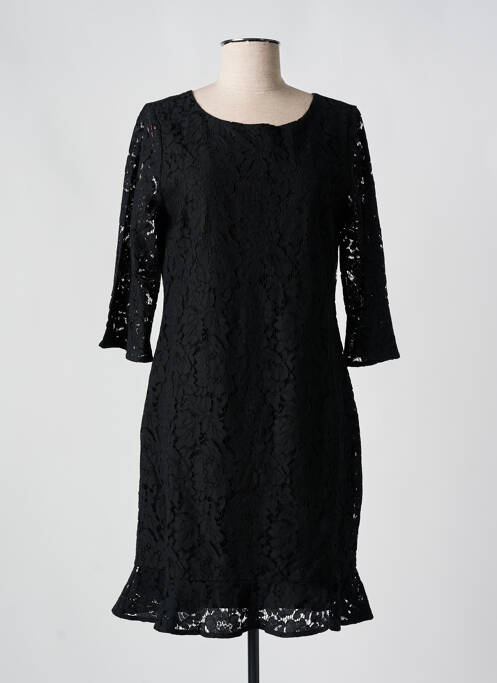 Robe courte manches 3/4 manches 3/4 noir ESQUALO femme