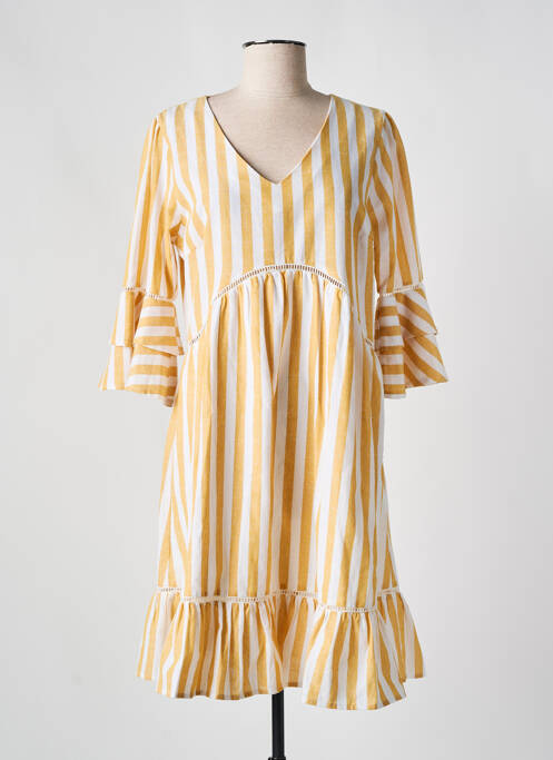 Robe mi-longue jaune MOLLY BRACKEN pour femme