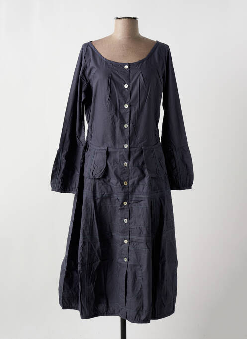 Robe mi-longue gris NID D'ABEILLE pour femme