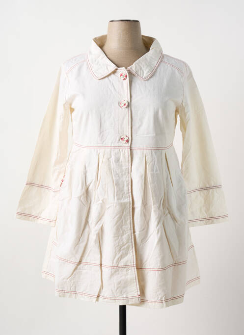 Veste casual blanc NID D'ABEILLE pour femme