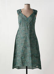 Robe mi-longue vert NID D'ABEILLE pour femme seconde vue