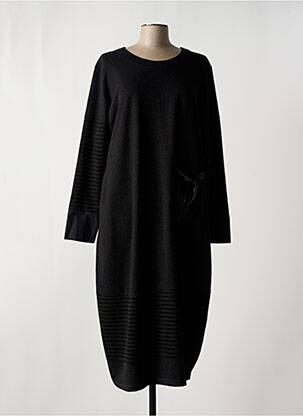 Robe mi-longue manches longues manches longues gris IZZY femme