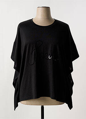 T-shirt col rond manches courtes noir CISO femme