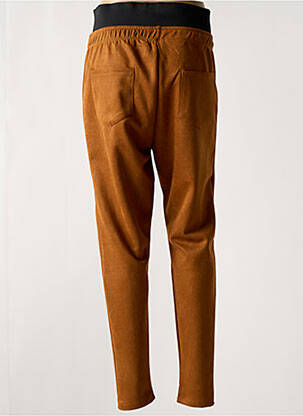 Pantalon slim taille élastique taille normale marron MOCCOCO FASHION femme