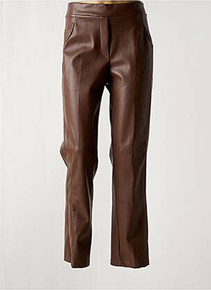 Pantalon droit stretch taille normale marron JEAN MARC PHILIPPE femme