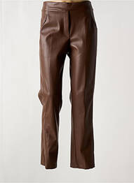 Pantalon droit stretch taille normale marron JEAN MARC PHILIPPE femme
