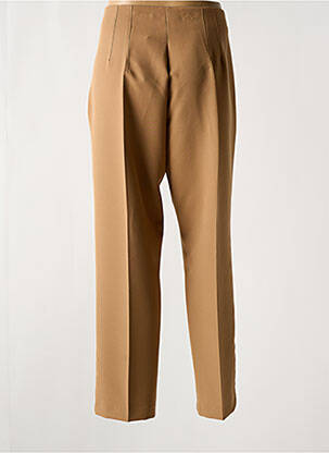 Pantalon slim tissage popeline taille normale marron AMY&CLO femme