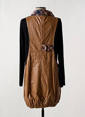 Robe courte marron POMME ROUGE pour femme seconde vue