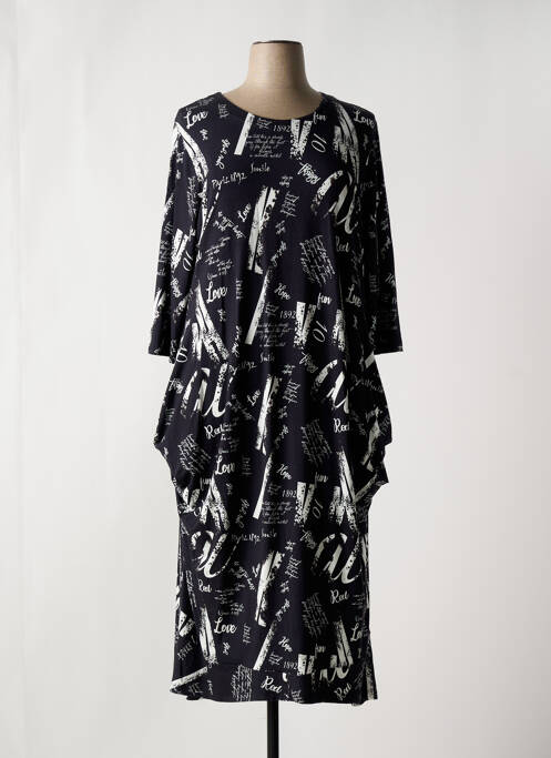Robe courte manches longues manches longues noir IZZY femme