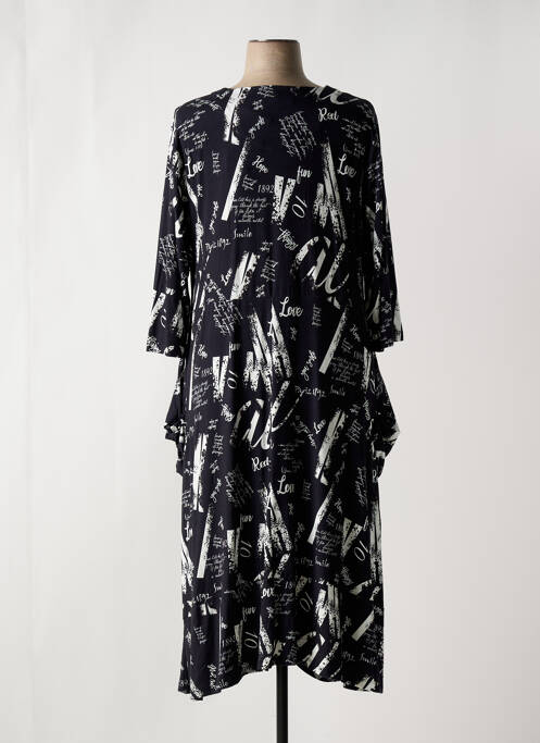 Robe courte manches longues manches longues noir IZZY femme