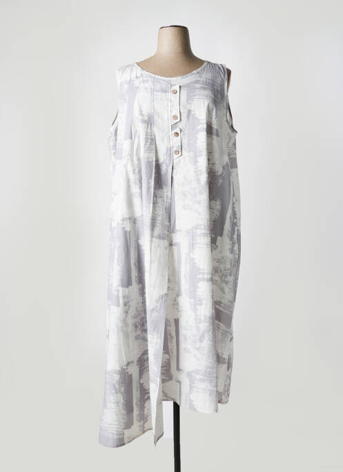 Robe mi-longue gris LUUKAA pour femme