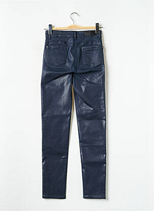 Pantalon slim taille haute taille haute bleu JULIE GUERLANDE femme