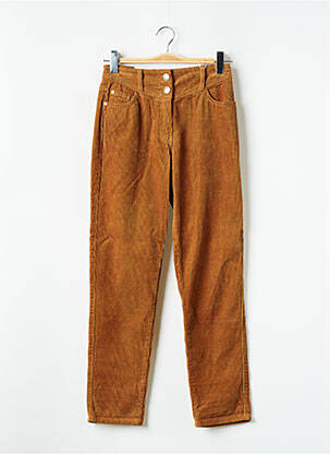 Pantalon droit stretch taille haute jaune C'EST BEAU LA VIE femme