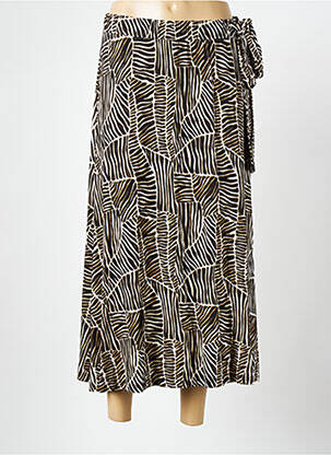 Jupe longue coupe évasée noir GEISHA femme
