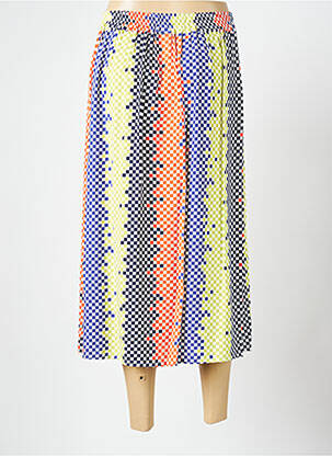 Jupe mi-longue coupe droite bleu SCORZZO femme