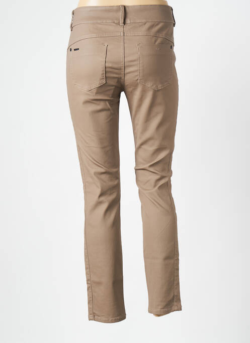 Jeans coupe slim marron STREET ONE pour femme