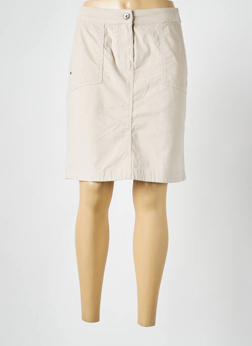 Jupe mi-longue beige CECIL pour femme
