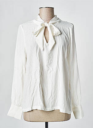 Blouse tissage popeline manches longues beige STREET ONE femme