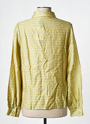 Chemisier tissage crêpe manches longues vert GEISHA femme