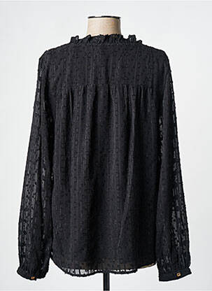 Blouse légère et transparente manches longues noir GEISHA femme