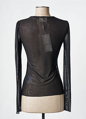 Top coupe cintrée manches longues noir CREAM femme