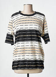 Pull stretch manches courtes beige BRANDTEX femme
