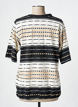 Pull stretch manches courtes beige BRANDTEX femme