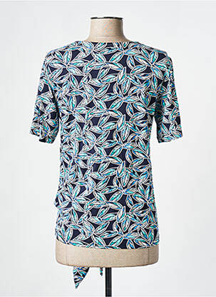 T-shirt col v manches courtes bleu BRANDTEX femme