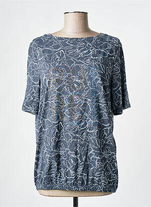 T-shirt sérigraphie avec strass manches courtes bleu CECIL femme