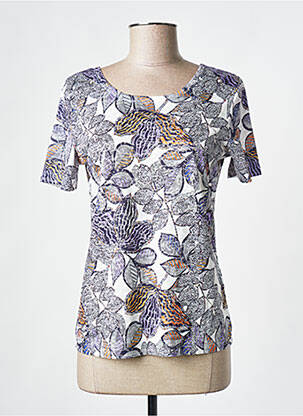 T-shirt stretch manches courtes violet DIANE LAURY femme