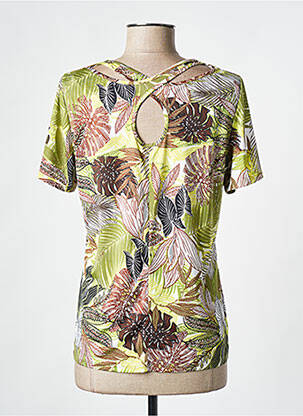 T-shirt col v manches courtes vert DIANE LAURY femme