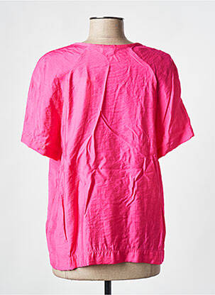 Blouse tissage crêpe manches courtes rose C'EST BEAU LA VIE femme