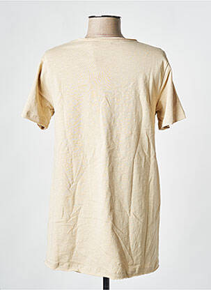 T-shirt col v manches courtes beige CREAM femme